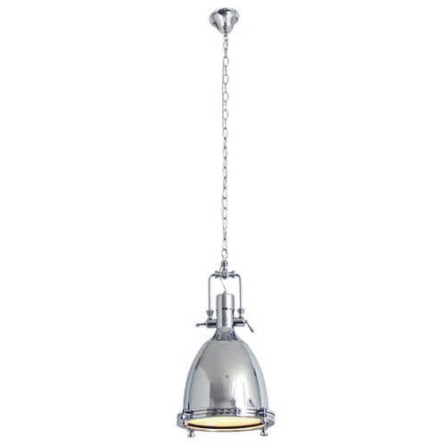 Brightstar PEN263 CHR Polished Steel and Glass Pendant