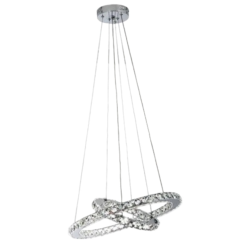 Brightstar PEN291 LED Stainless Steel LED Pendant with Crystals