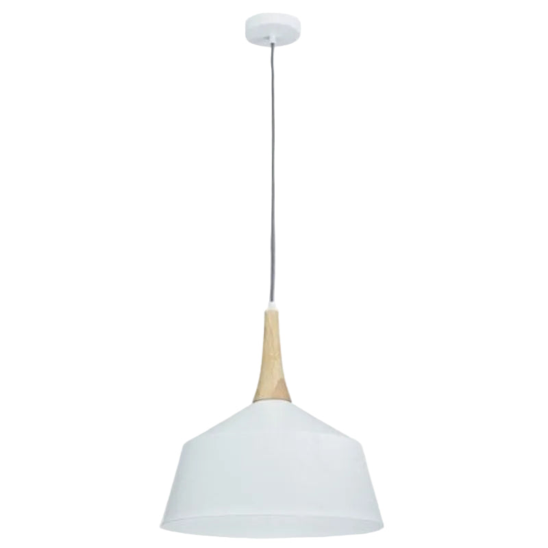 Brightstar PEN393/1 BLACK, PEN393/1 WHITE Metal and Wood Pendant (Multiple Colours/Finishes).