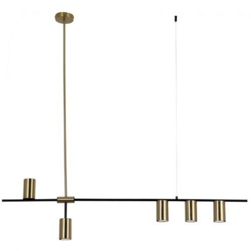 Brightstar PEN460/5 GD/BK Black and Satin Metal Pendant