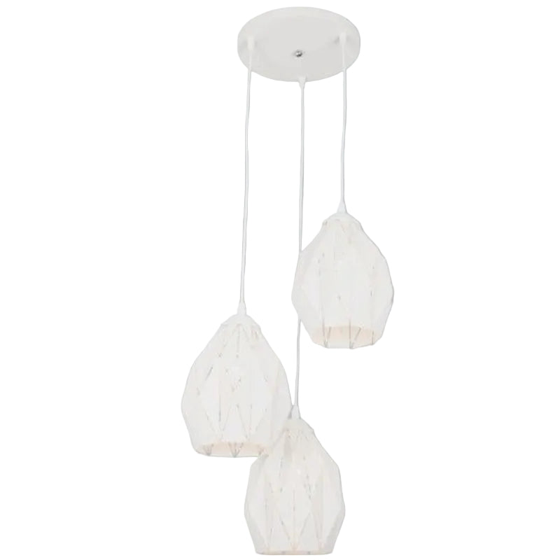 Brightstar PEN638/3 WHITE Sand White Metal Cord Pendant