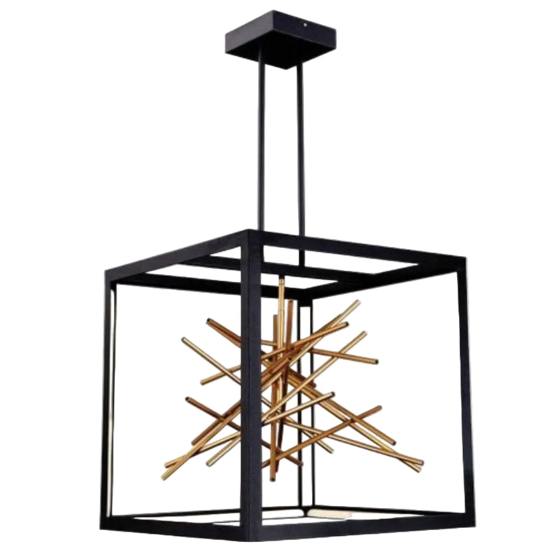 Brightstar PEN817 BLACK 72W LED Metal Pendant IP20 Black and Gold