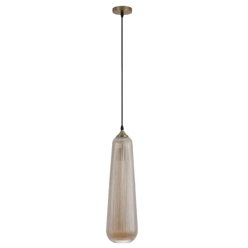 Brightstar PEN839 AMBER Metal and Amber Glass Pendant.