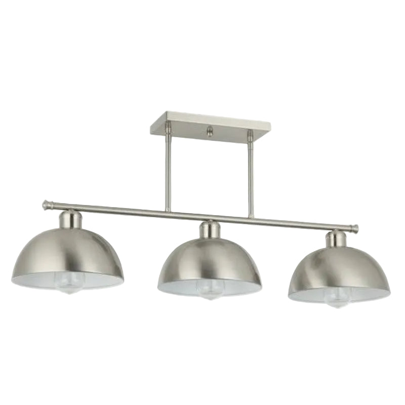 Brightstar PEN845/3 SATIN CHROME Pendant with White Inner Satin Chrome