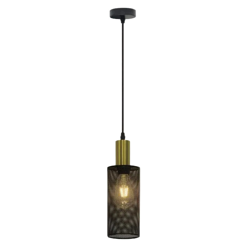 Brightstar PEN873/1 BK/GD Metal Pendant Black and Gold