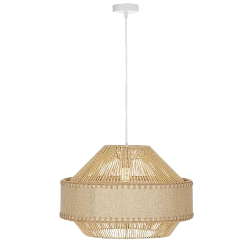 Brightstar PEN880 NATURAL Metal Rope Pendant E27 Led Only Natural.