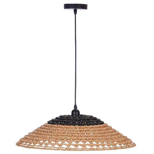 Brightstar PEN882 NATURAL Iron and Paper Rope Pendant E27 Led Only Natural.