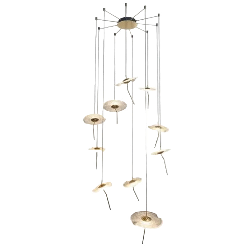Brightstar PEN956/10 CCT 33W LED 6 Light Aluminium and Glass Pendant Gold