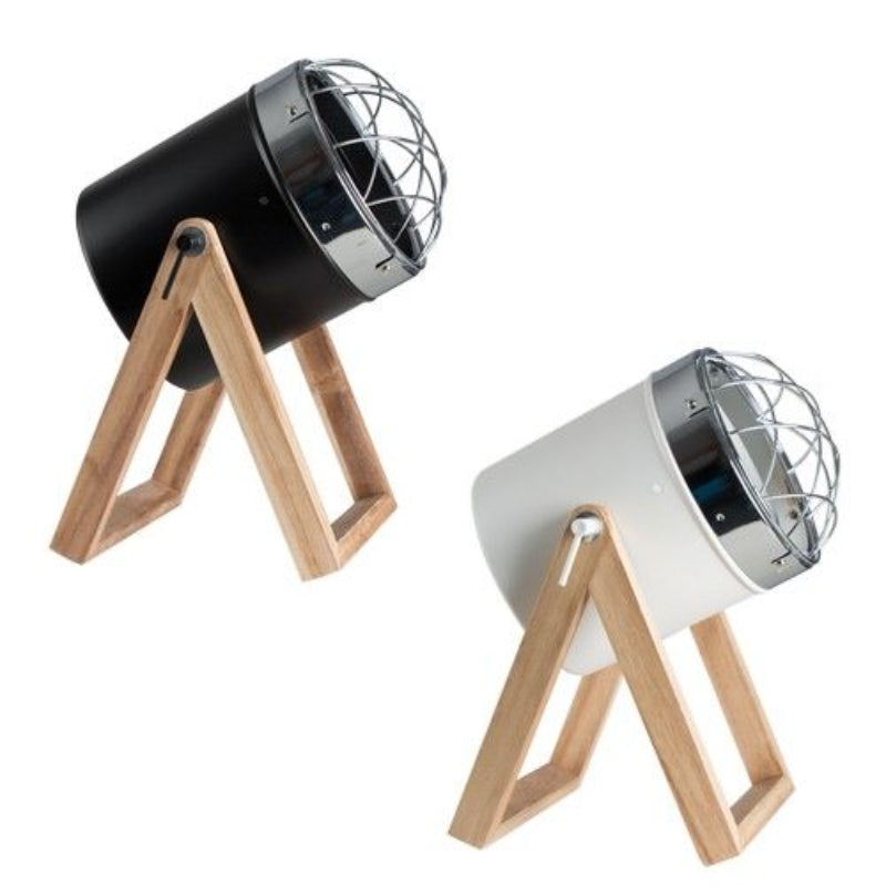 Brightstar TL195 BLACK, TL195 WHITE Polished Chrome Metal and Wood Desk Lamp (Multiple Colours/Finishes).