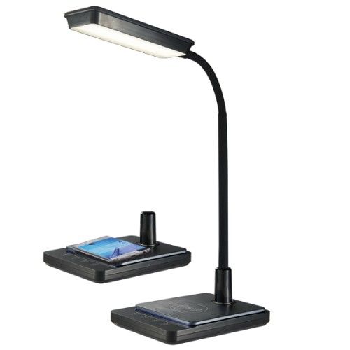 Brightstar TL627 BLACK, TL627 WHITE 8W LED Qi Wireless Mobile Charger Desk Lamp CCT with Touch Sensor Switch and Dimmer Switch (Multiple Colours/Finishes)