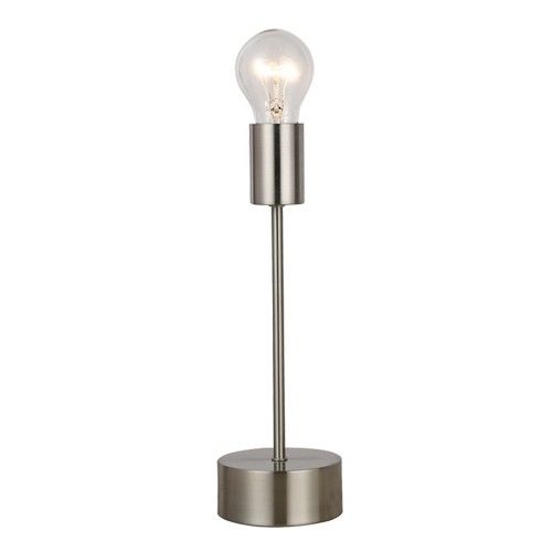 BrightStar TL635 SATIN Metal Table Lamp - 1 x 40W ES (Not Included) Satin.