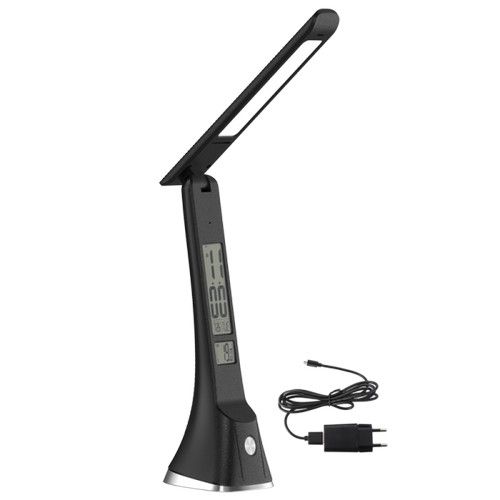 Brightstar TL648 BLACK Rechargeable 5W LED Table Lamp, Dimmable and CCT, IP20.