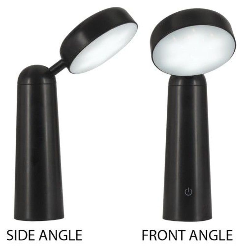 Brightstar TL658 BLACK 4W Rechargeable Mini LED CCT Table Lamp with Touch Control Switch and TypeC USB Charging Cable Black