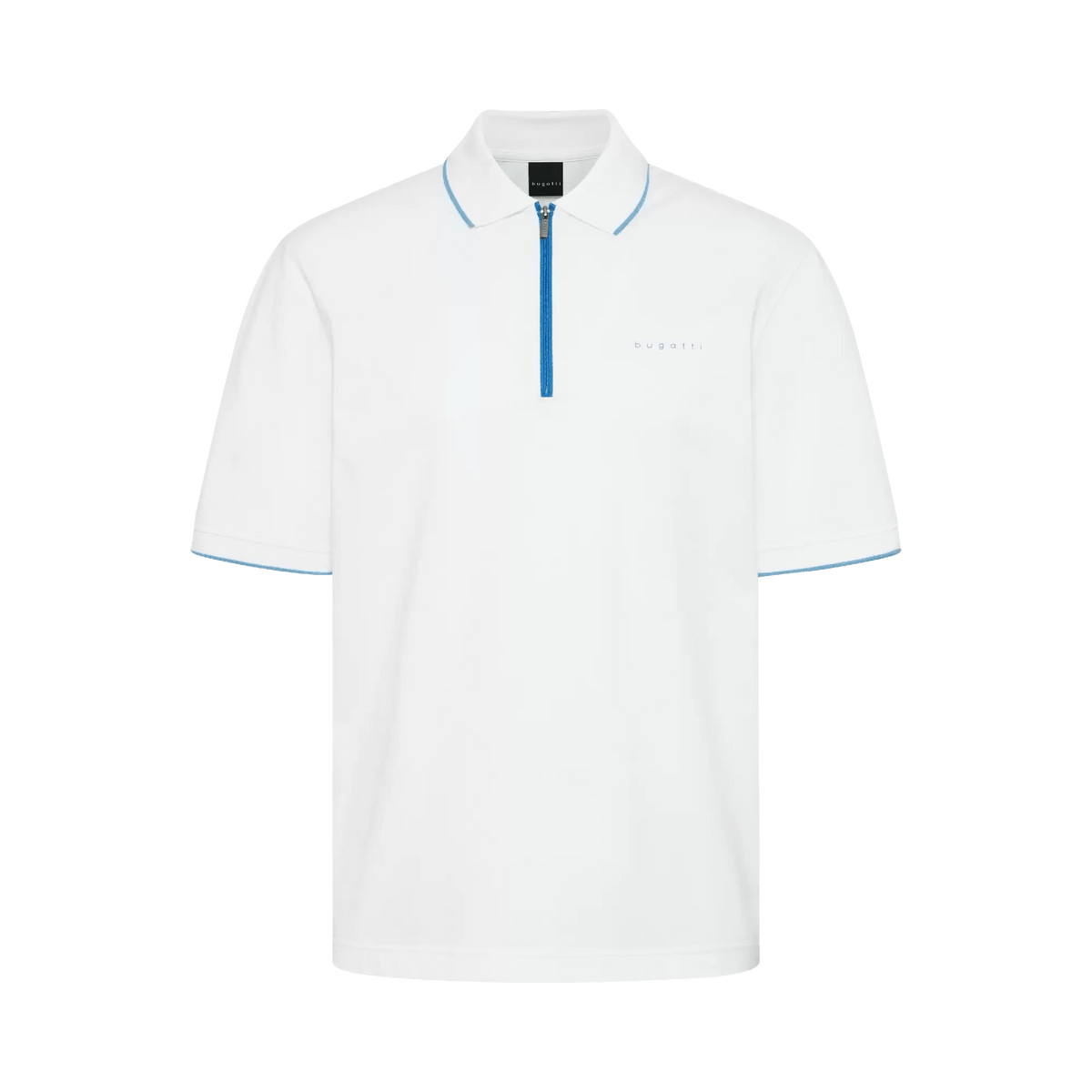 Bugatti Golf T Shirt Bugatti Men's Golf T Shirt With Zip White (7778133475417)