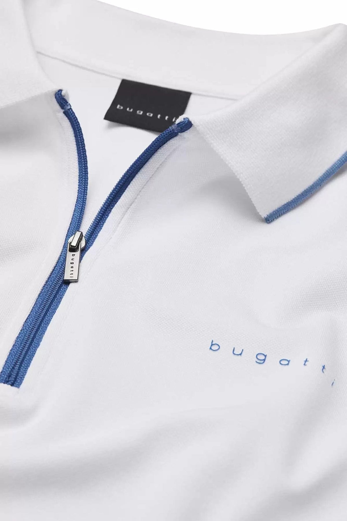 Bugatti Golf T Shirt Bugatti Men's Golf T Shirt With Zip White (7778133475417)