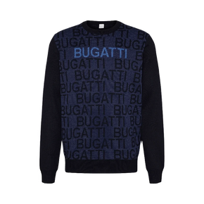Bugatti Jersey Bugatti Crew-neck jumper With herringbone pattern in navy (7506227658841)