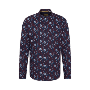 Bugatti Shirts Bugatti Long-sleeved shirt with floral print in red (7505313103961)