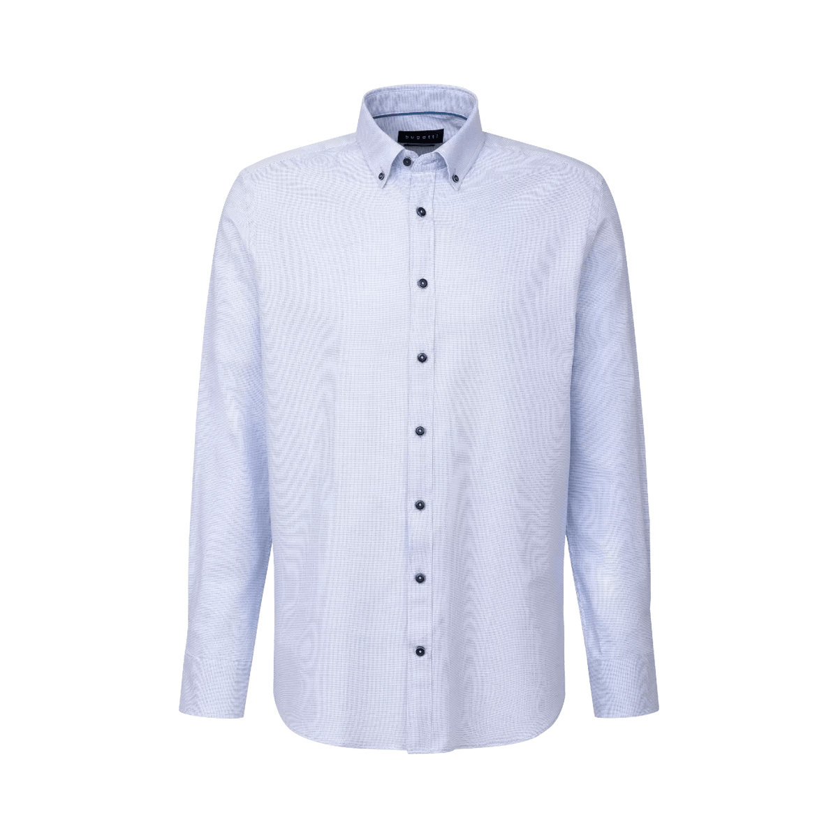 Bugatti Shirts Bugatti Men's Casual Shirt In A Fine Two-Tone Fabric Light Blue (7778036088921)