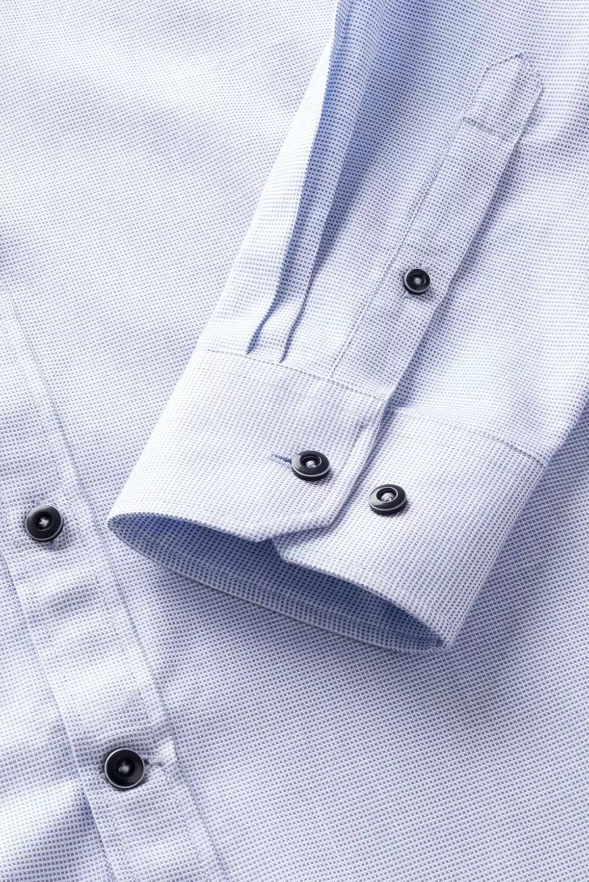 Bugatti Shirts Bugatti Men's Casual Shirt In A Fine Two-Tone Fabric Light Blue (7778036088921)