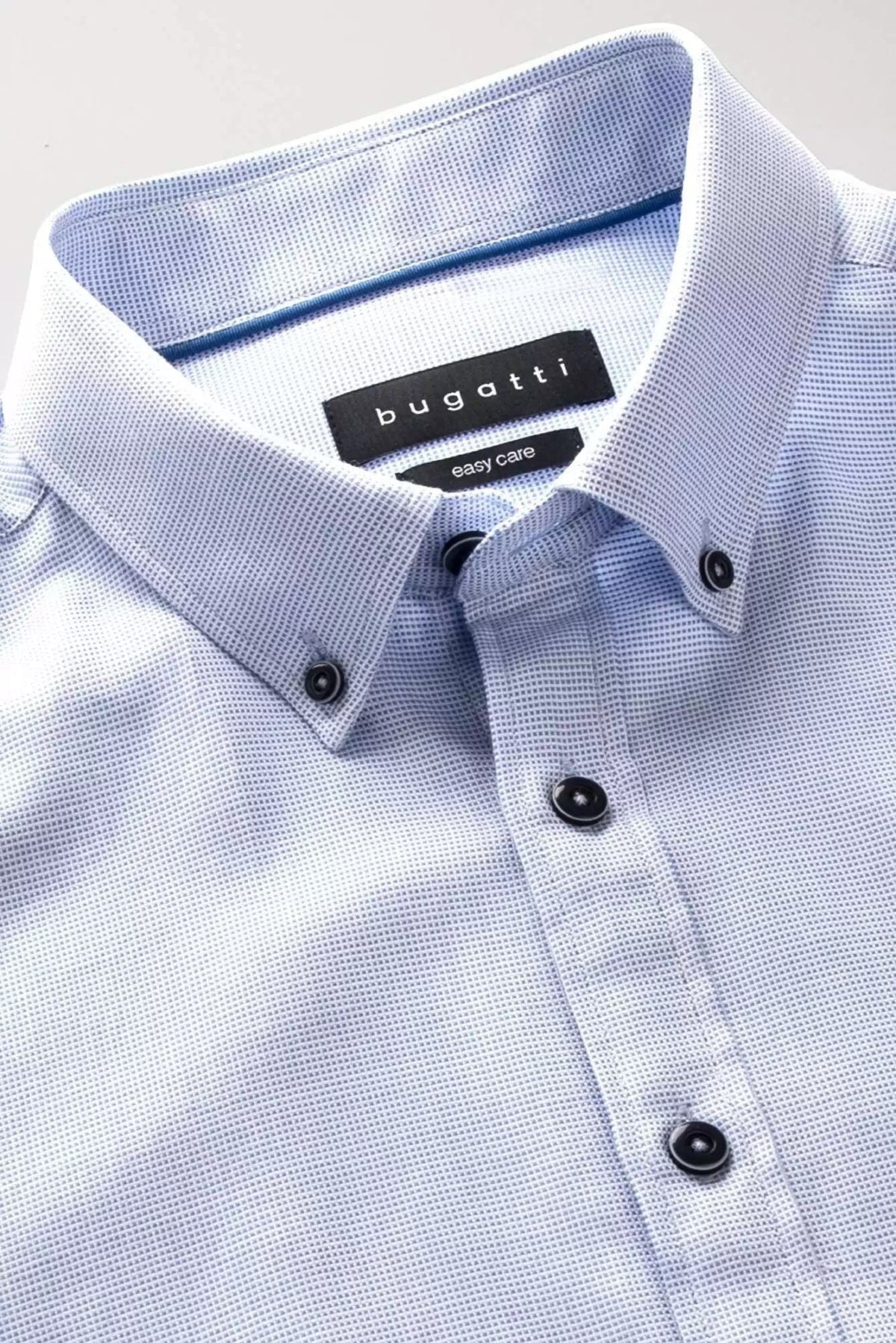 Bugatti Shirts Bugatti Men's Casual Shirt In A Fine Two-Tone Fabric Light Blue (7778036088921)
