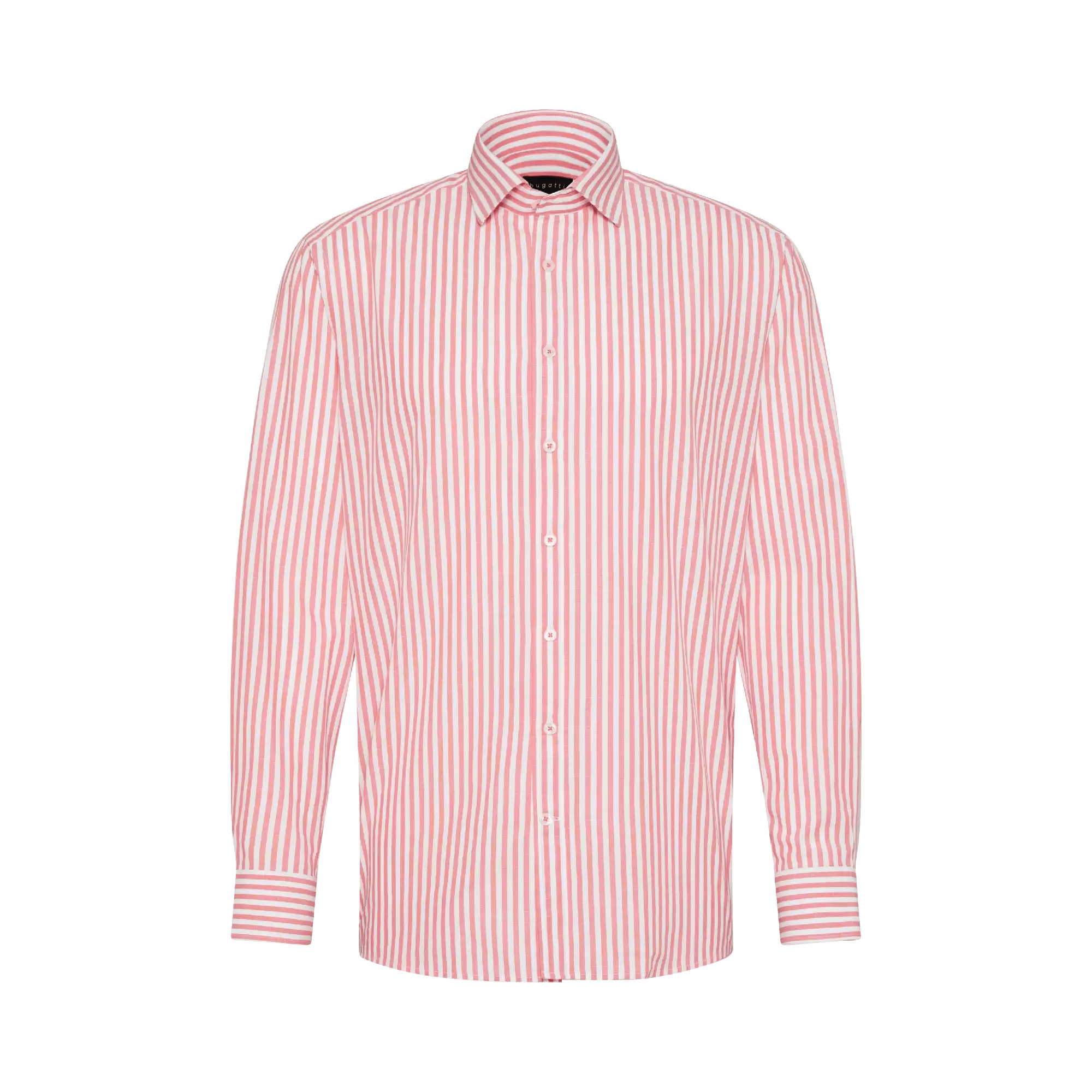 Bugatti Shirts Bugatti Men's Casual Shirt In A Striped Look In Apricot (7778048278617)