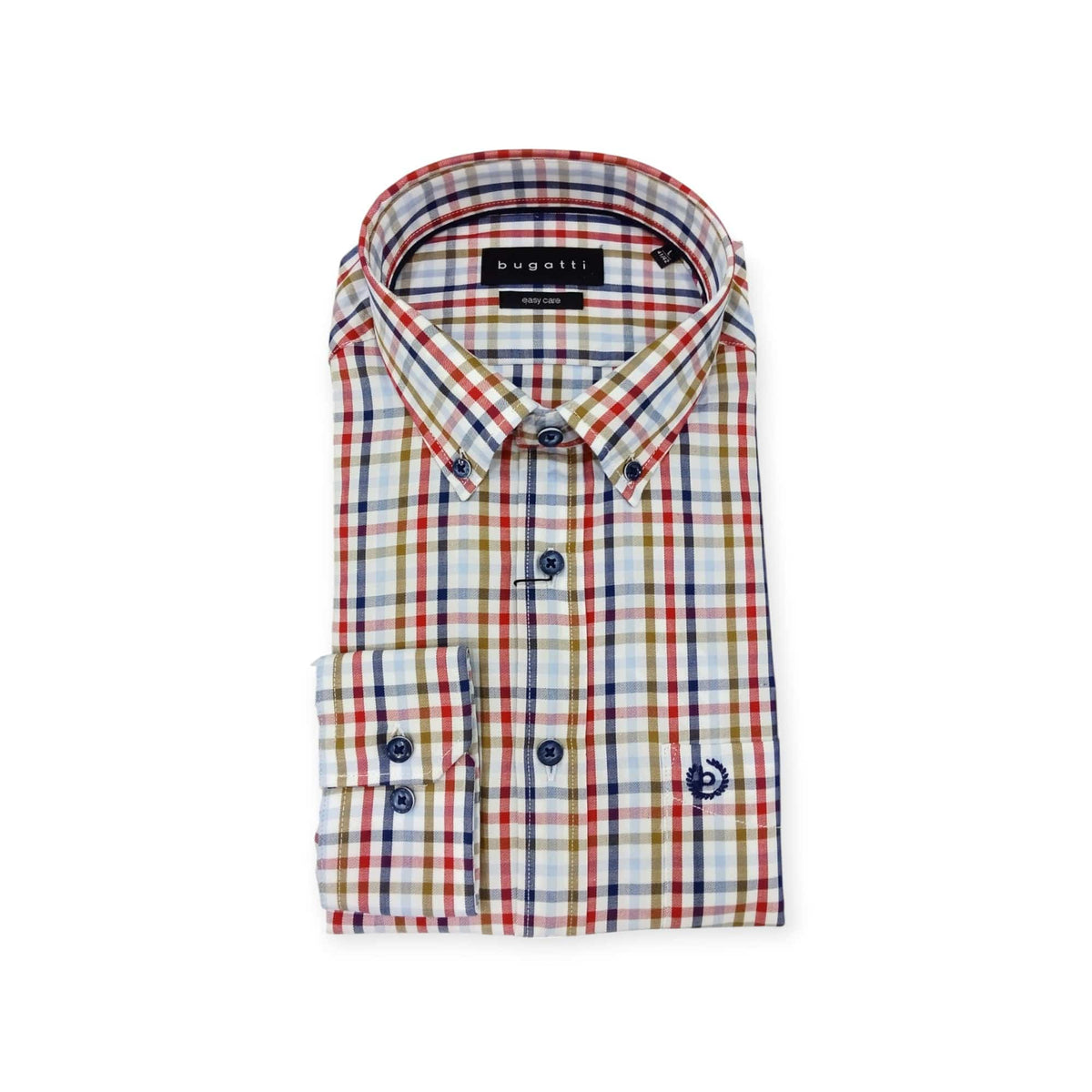 Bugatti Shirts Bugatti Men's Check shirt Navy Check