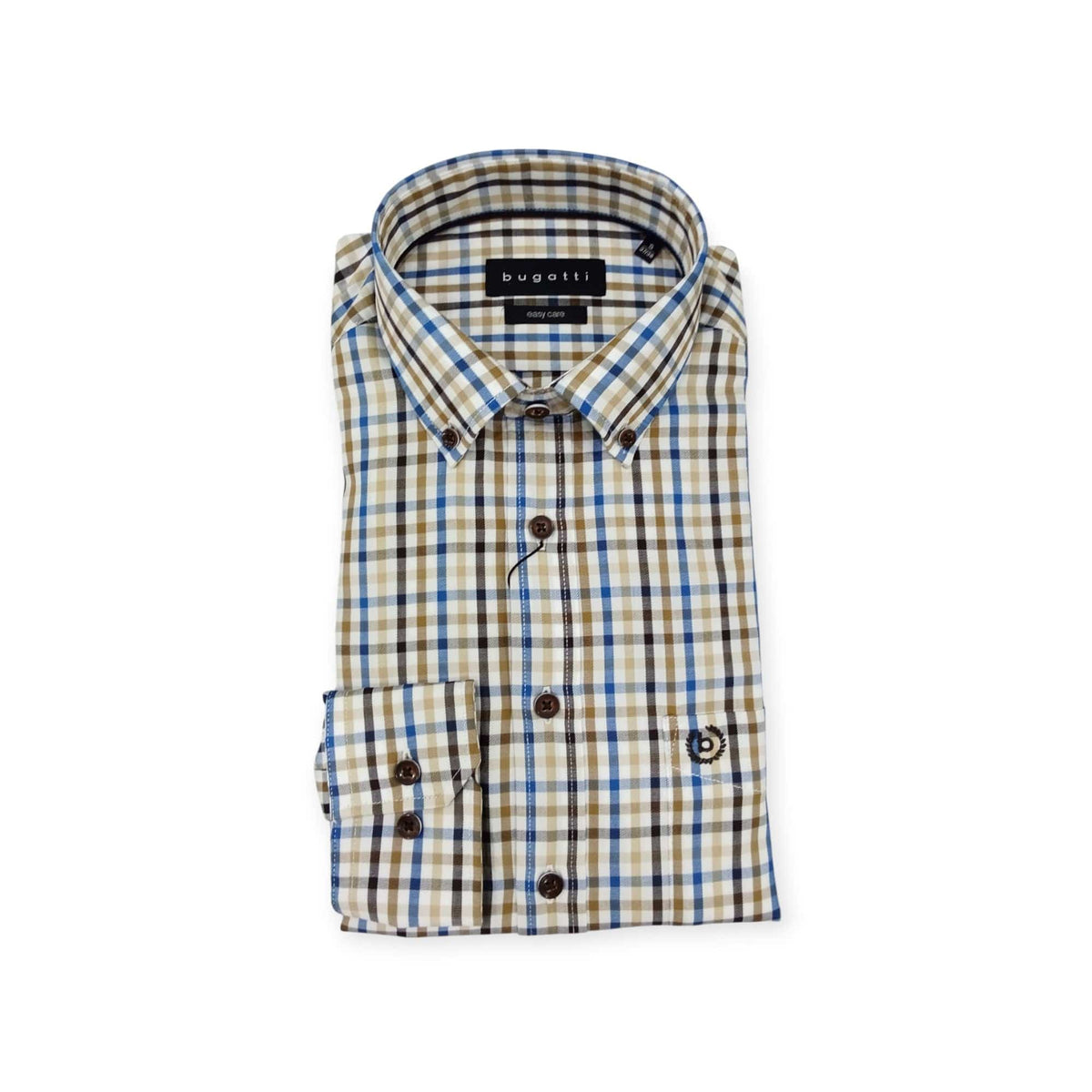 Bugatti Shirts Bugatti Men's Shirt Brown 9350