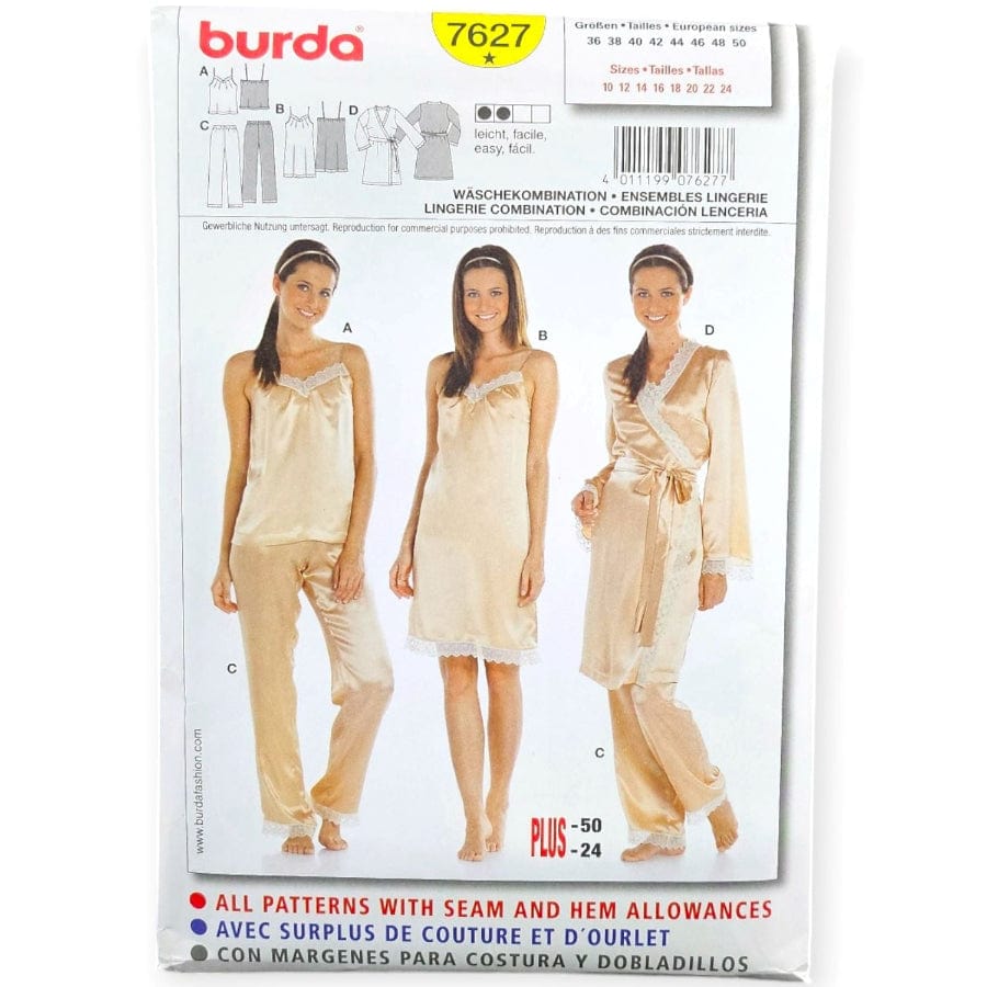 Burda Pattern Habby 36-50 7627 Burda Style Sewing Patterns
