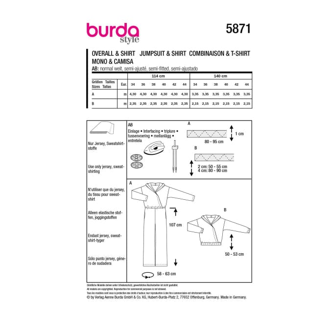 Burda Pattern Habby Burda Pattern 5871 (7507027198041)