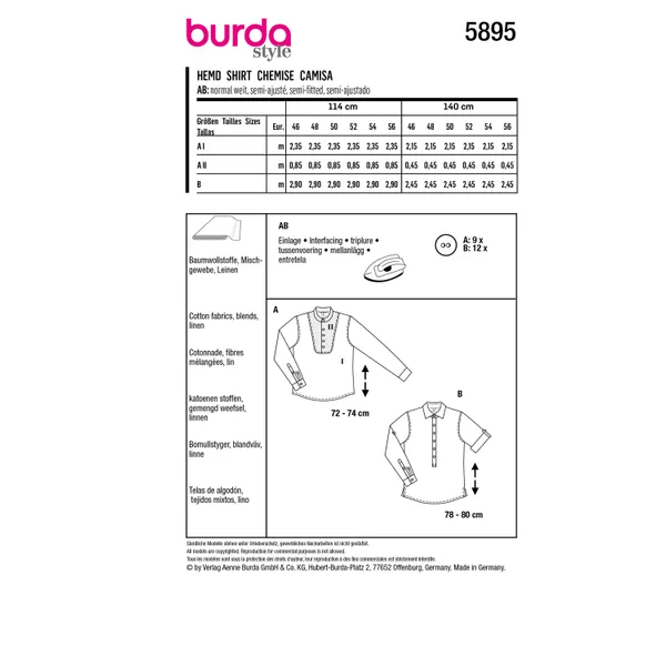 Burda Pattern Habby Burda Pattern 5895 (7507030573145)