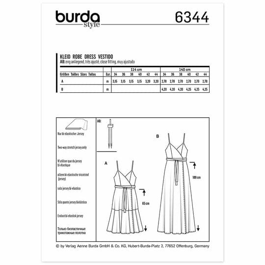 Burda Pattern Habby Burda Pattern 6344 (7508428521561)
