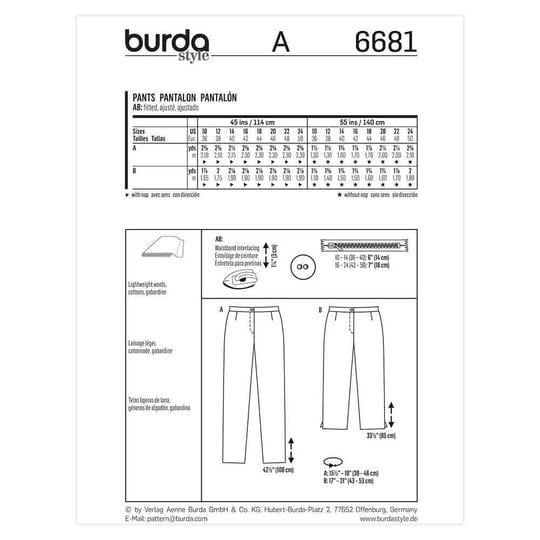 Burda Pattern Habby Burda Pattern 6681 (7508430815321)