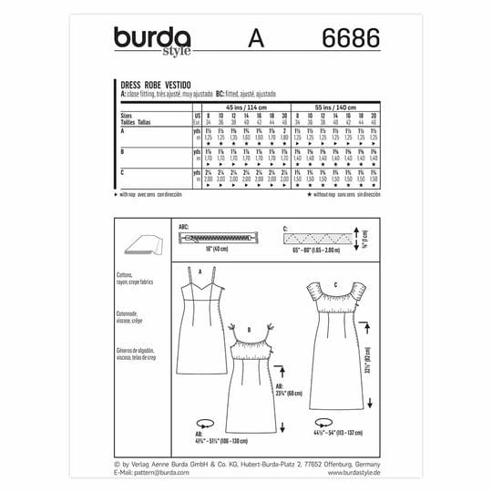 Burda Pattern Habby Burda Pattern 6686 (7508432650329)