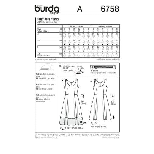 Burda Pattern Habby Burda Pattern 6758 (7508432846937)