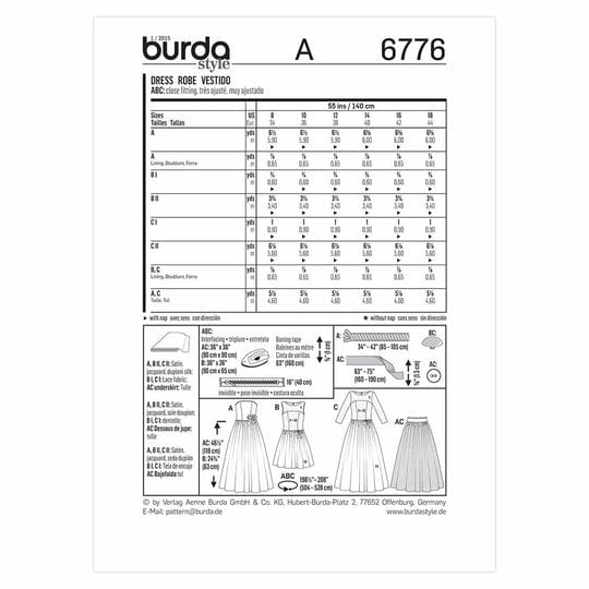 Burda Pattern Habby Burda Pattern 6776 (7508431667289)