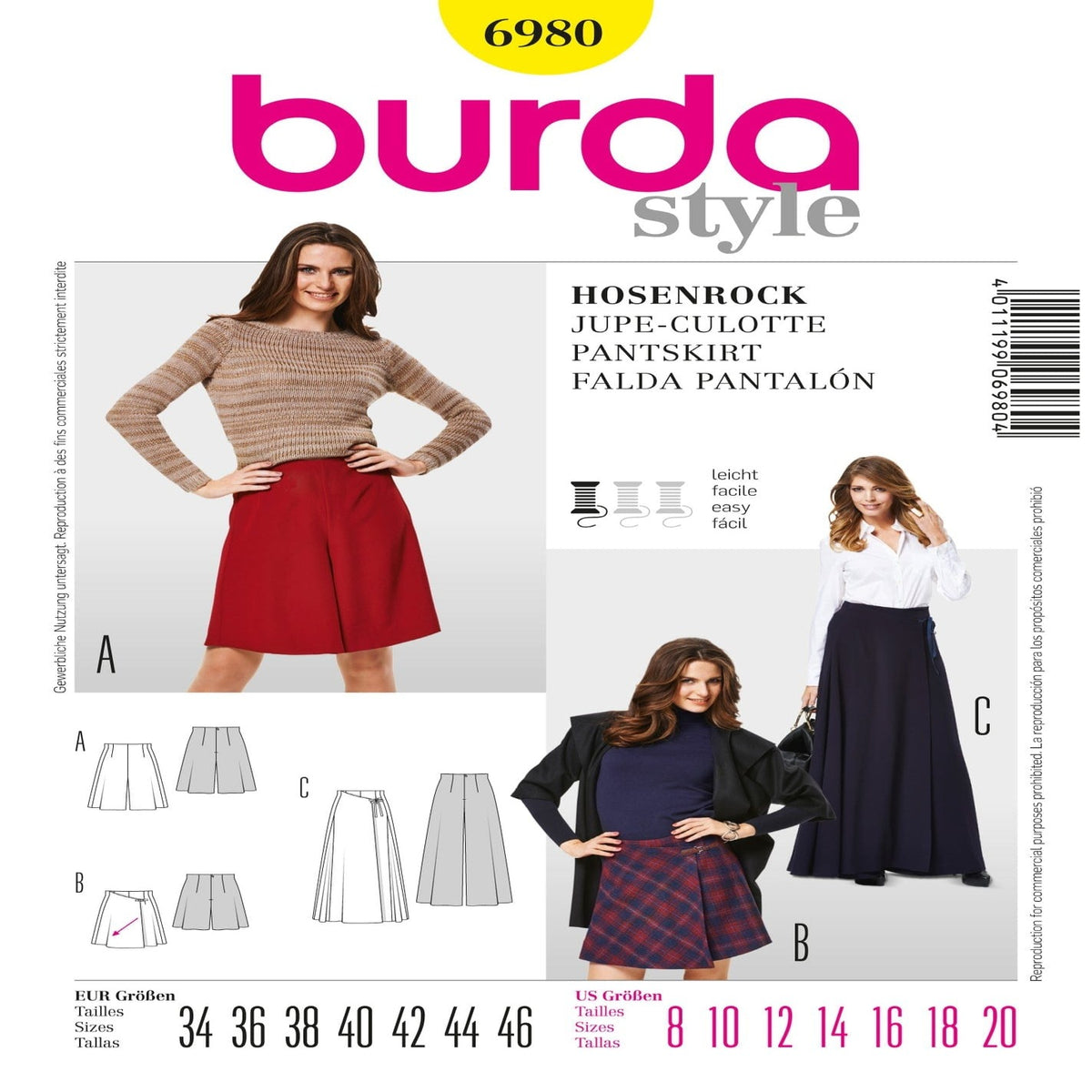 Burda Pattern Habby Burda Pattern 6980 (7507021398105)