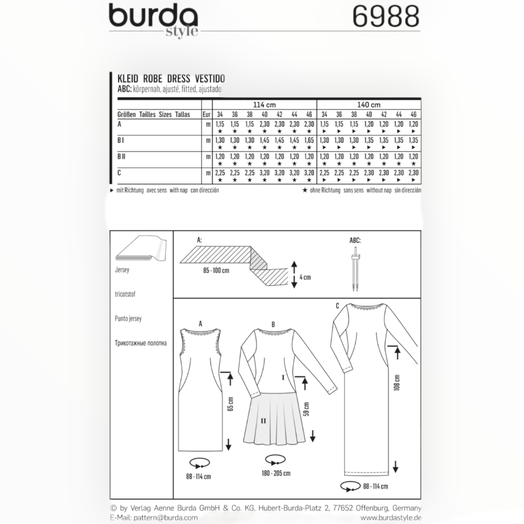 Burda Pattern Habby Burda Pattern 6988 (7507022053465)