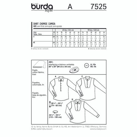 Burda Pattern Habby Burda Pattern 7525 (7507023462489)