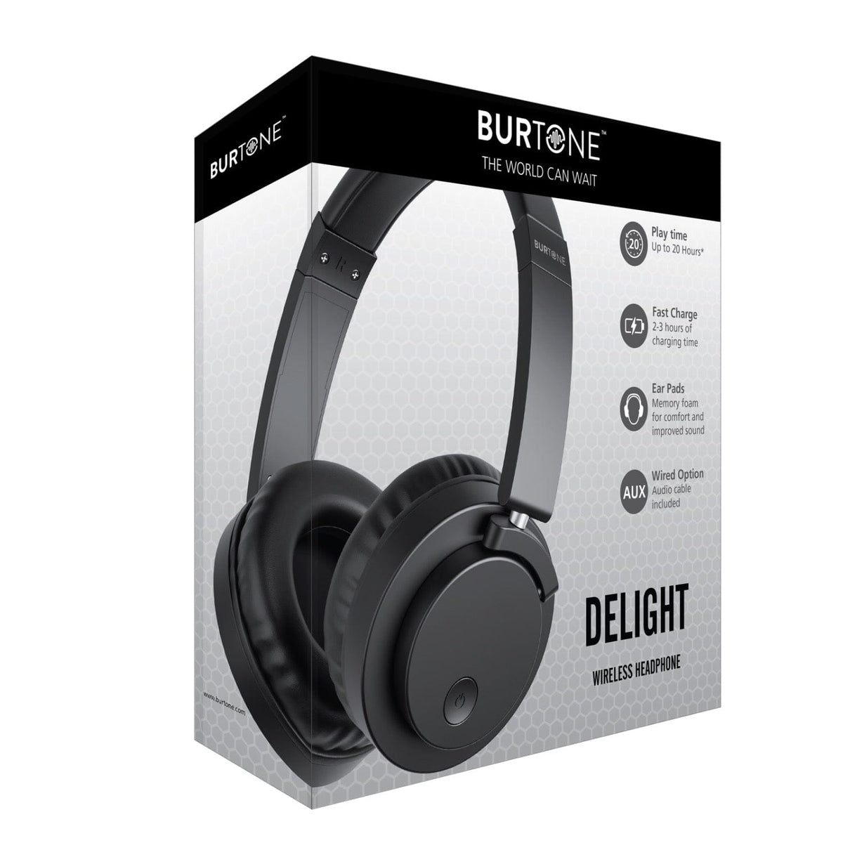 BURTONE Headset+Mic Burtone Bluetooth Wireless Delight Headset – Black (7672102781017)