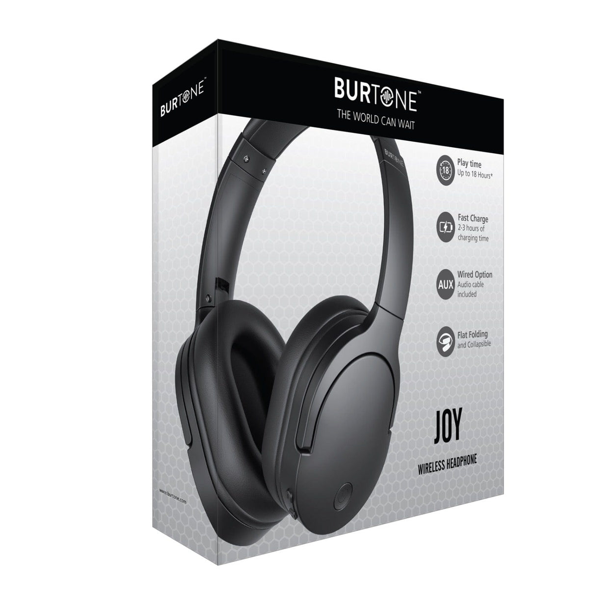 BURTONE Headset+Mic Burtone Bluetooth Wireless Joy Headset – Black (7672105664601)