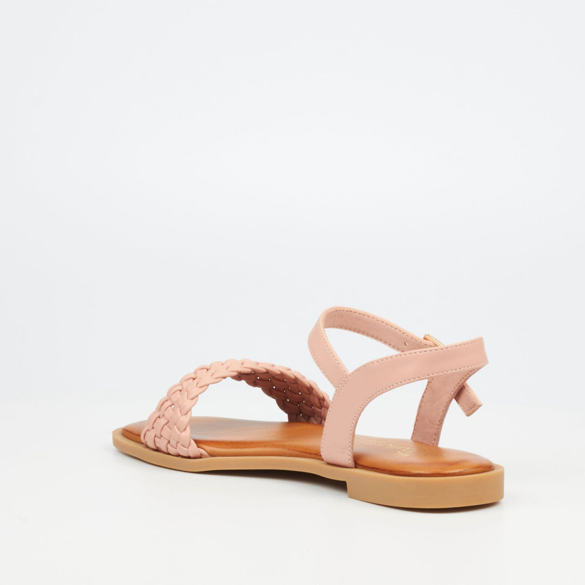 Butterfly Feet Ladies Sandals Butterfly Feet Dorey 4 Faux Leather Flat Sandals – Pink