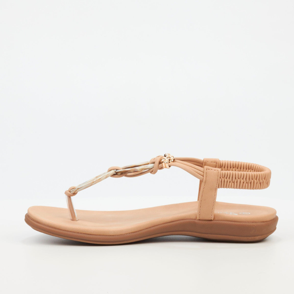Butterfly Feet Ladies Sandals Butterfly Feet Geri 1 Faux Leather Shoes – Beige