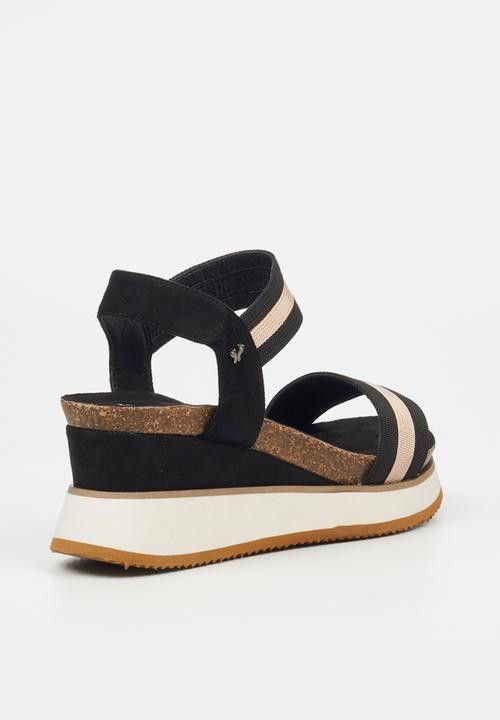 Butterfly Feet Ladies Sandals Butterfly Feet Salma 1 Heel Black