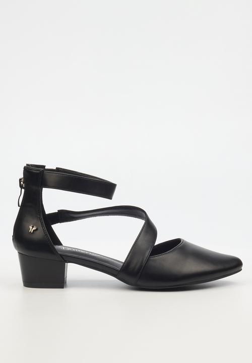 Butterfly Feet Ladies Sandals Butterfly Feet Women's Sling9 Block Heel Black (7790315307097)