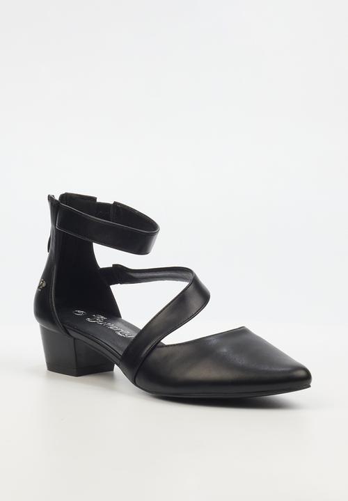 Butterfly Feet Ladies Sandals Butterfly Feet Women's Sling9 Block Heel Black (7790315307097)