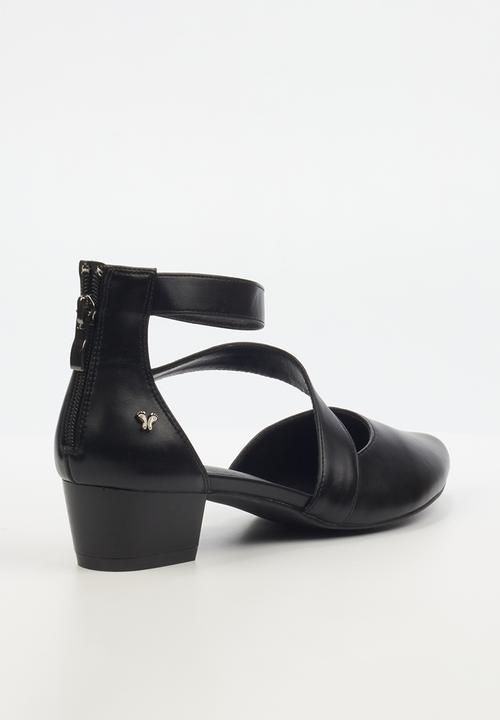 Butterfly Feet Ladies Sandals Butterfly Feet Women's Sling9 Block Heel Black (7790315307097)