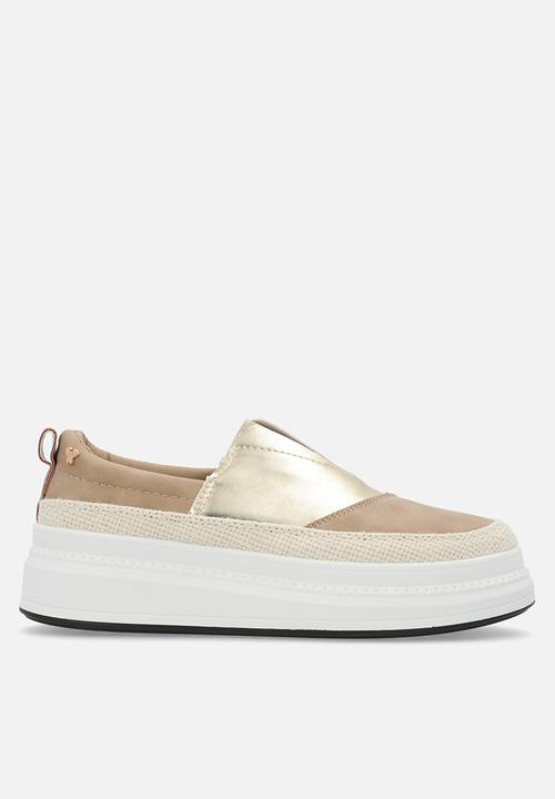 Butterfly Feet Ladies Sneakers Butterfly Feet Senhora 17 Slip on Taupe (7793049043033)