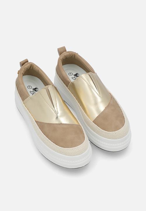 Butterfly Feet Ladies Sneakers Butterfly Feet Senhora 17 Slip on Taupe (7793049043033)
