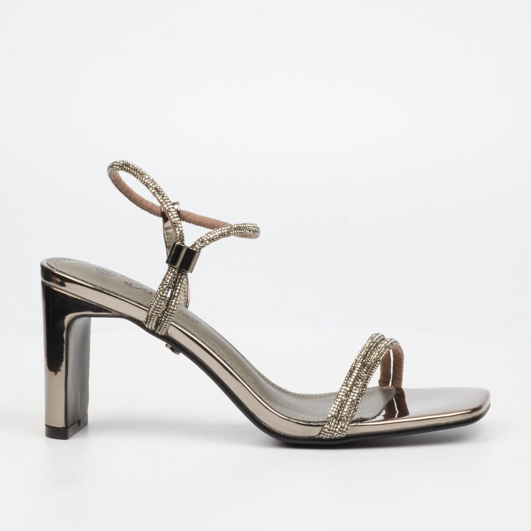 Butterfly Feet Sandals 4 Butterfly Feet Charla 1 Faux Patent Low Heels – Pewter