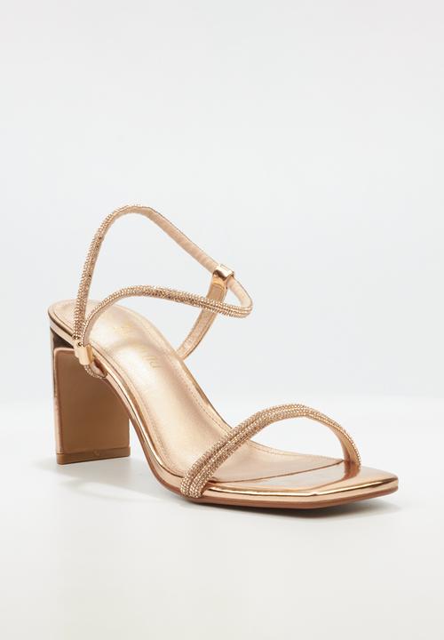 Butterfly Feet Sandals Butterfly Feet Charla 1 Block Heel - Rose Gold